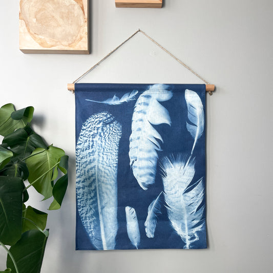 Feathers Linen Wallhanging