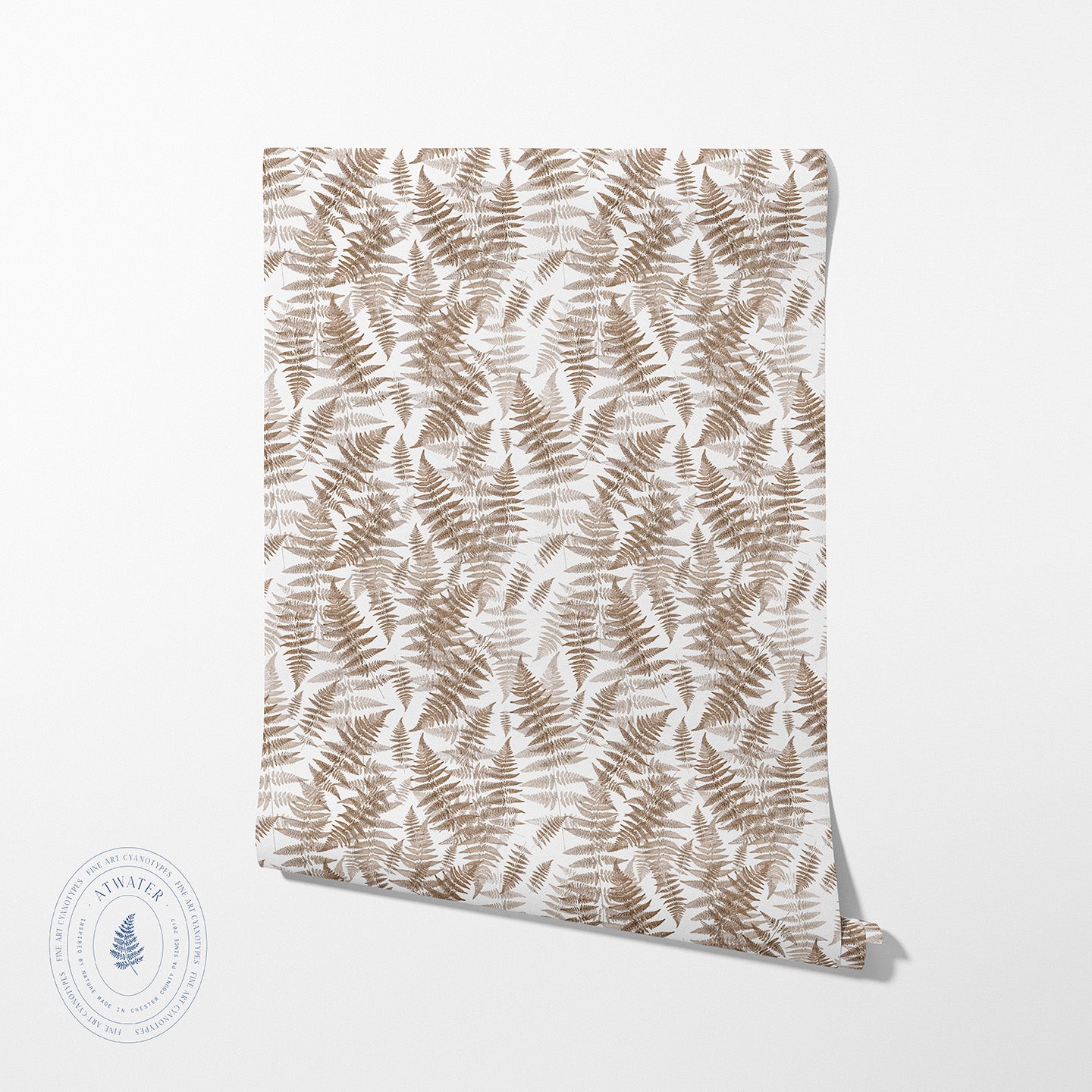 Dancing Ferns Wallpaper in Chocolate