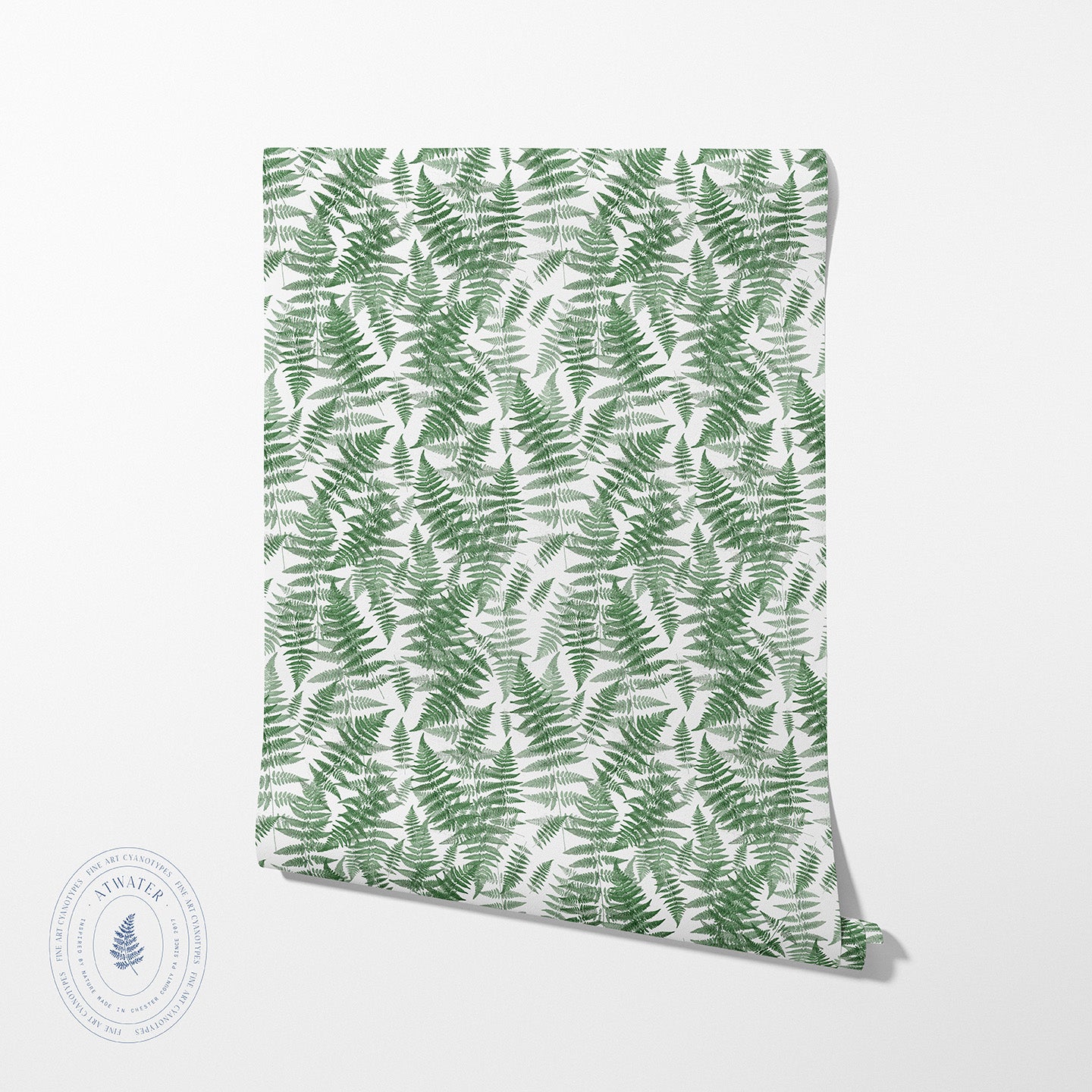 Dancing Ferns Wallpaper in Emerald