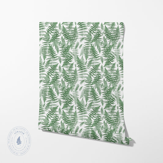 Dancing Ferns Wallpaper in Emerald