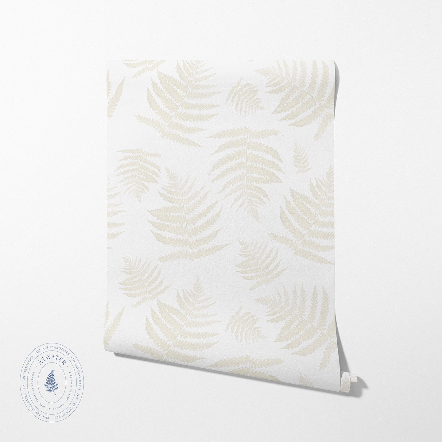 Forest Ferns Wallpaper in Antique White