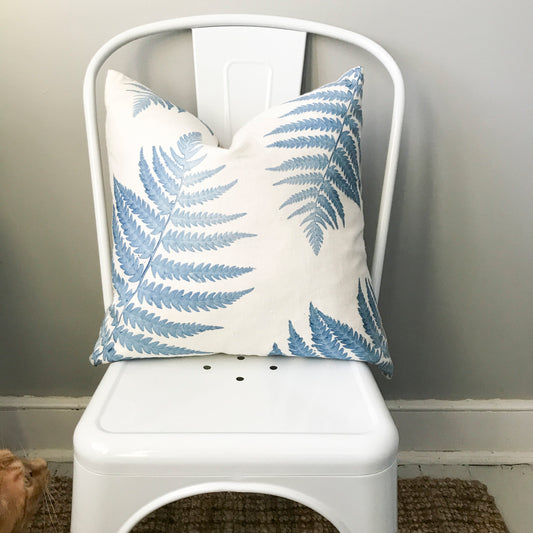 Linen Fern Pillow - 18" x 18"