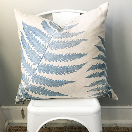 Linen Fern Pillow - 24" x 24"