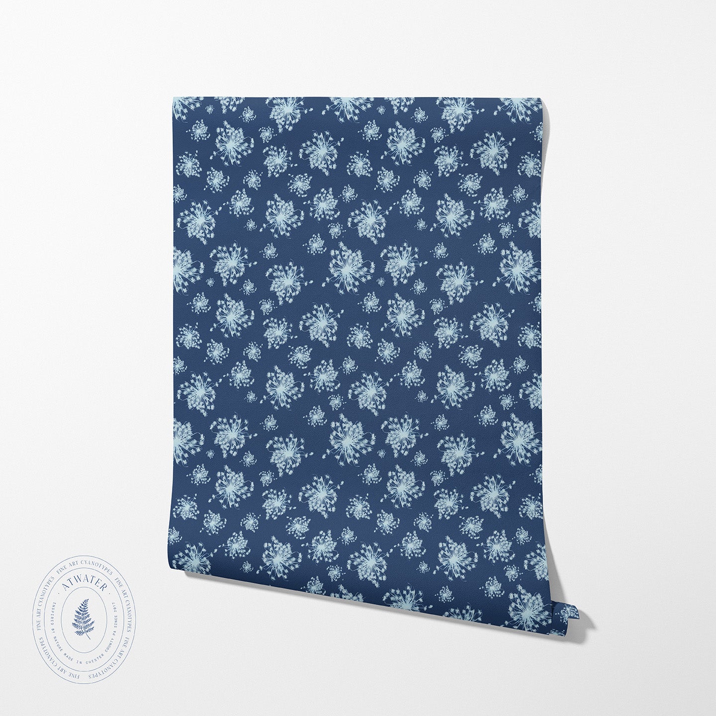 Starburst Wallpaper in Indigo