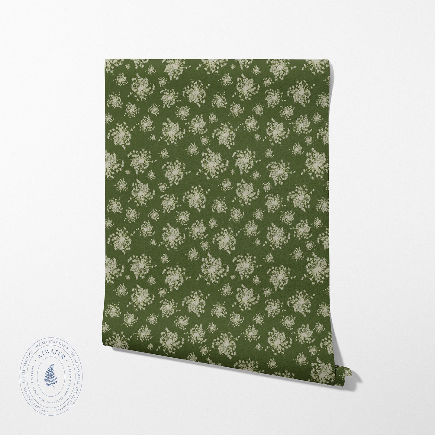Starburst Wallpaper in Olive