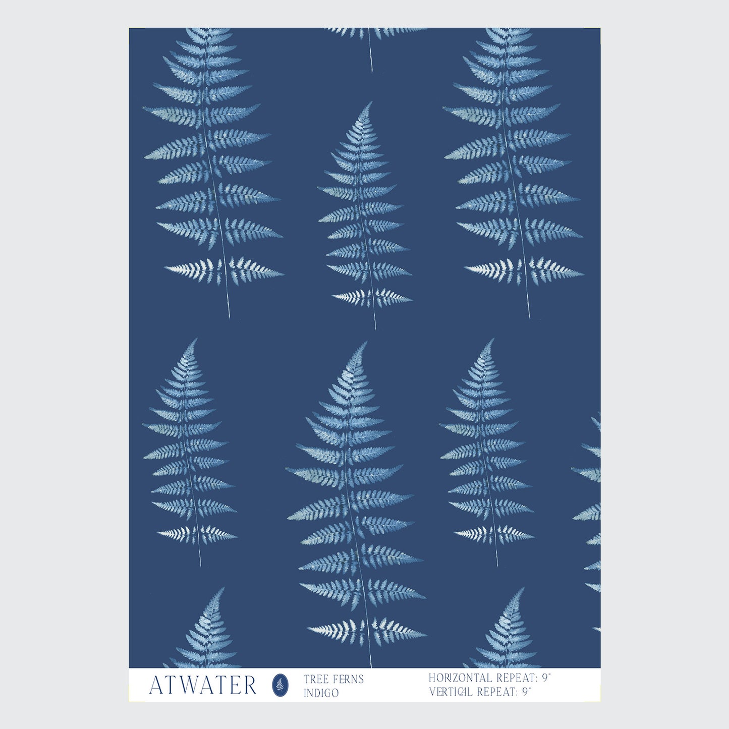 Tree Ferns Wallpaper in Indigo