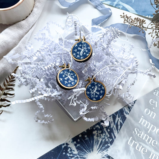 Snowflake Mini Ornaments - SET OF 3