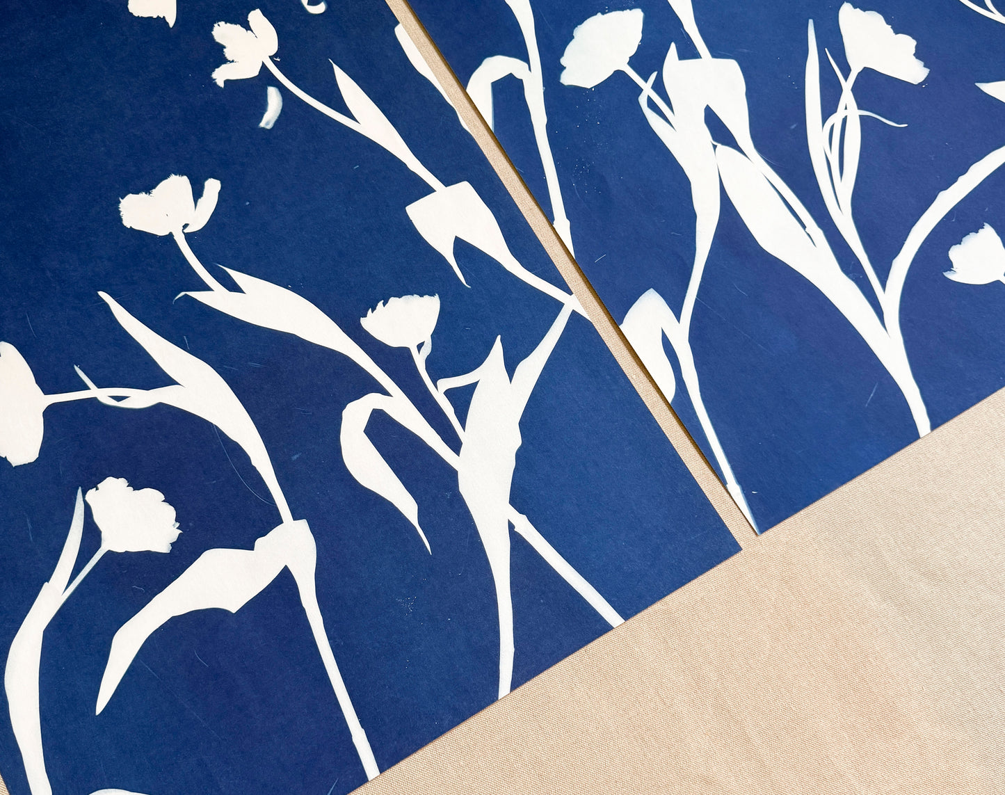 Tulip Dance no. 4 - diptych  - 20" x 27" - UNFRAMED