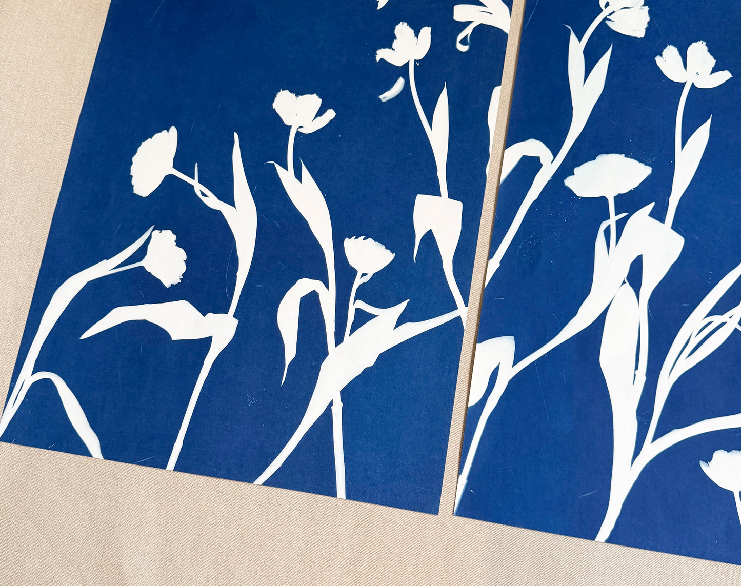 Tulip Dance no. 4 - diptych  - 20" x 27" - UNFRAMED