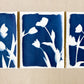 Tulip Dance no. 7 - triptych  - 11" x 14" - UNFRAMED
